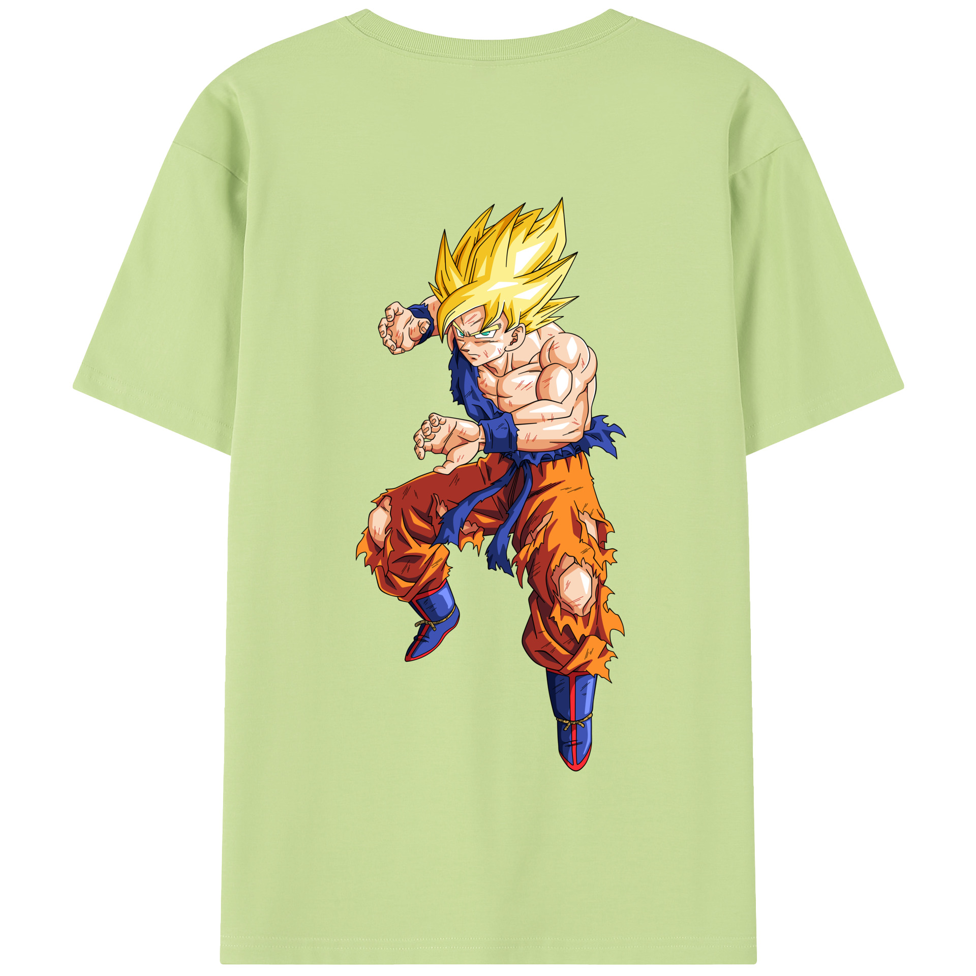 （画像用） ドラゴンボール 孫悟空（そん ごくう）Son Goku カカロット DRAGON BALL Kakarotto 綿100％半袖Tシャツ（背面プリント）